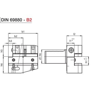 Porte-outil radial gauche  forme b2